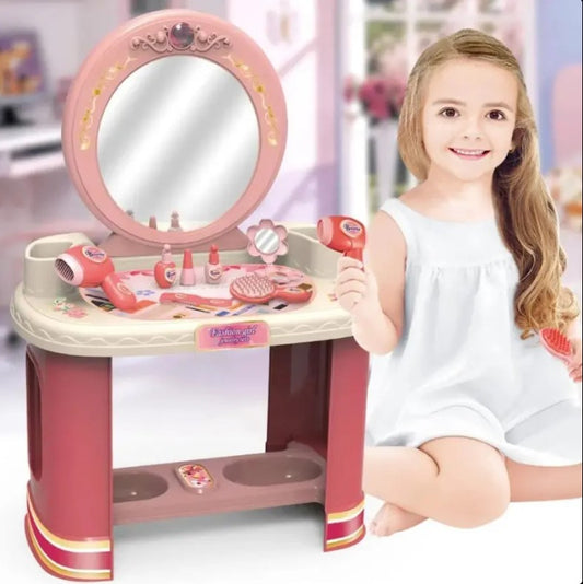 Kids Play Dressing Table Set - Makeup Toy for Kids Playtime Boosts Confidence