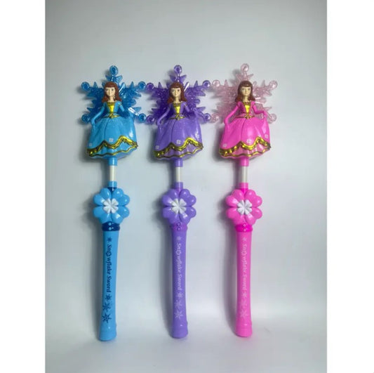 SDMAX Snowflake Princess Wand - Light-Up Fantasy Toy, Promotes Creativity