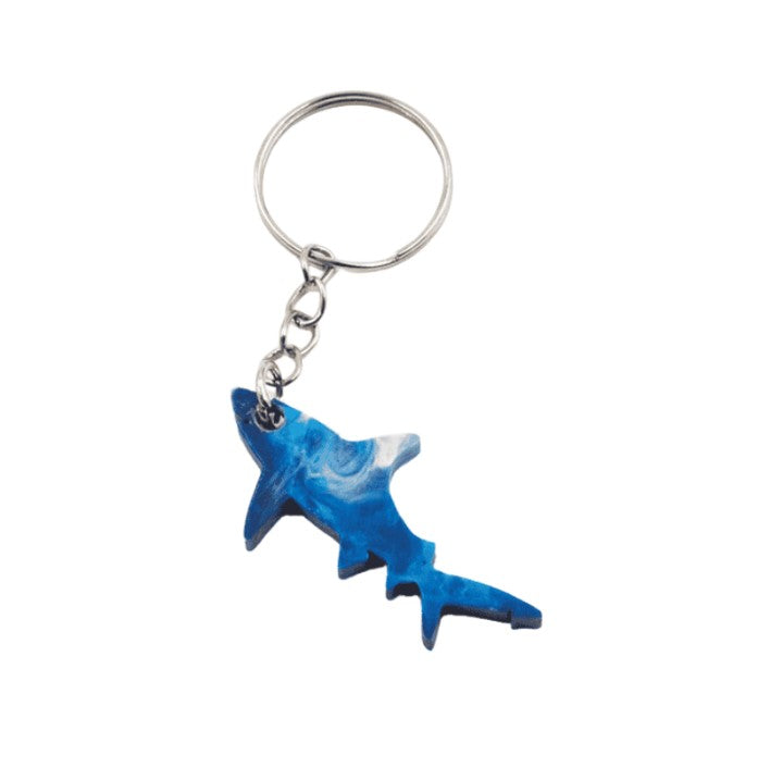 Beach Plastic Shark Keychain Ocean Themed Shark Toy Cute Animal Keyring for Kids