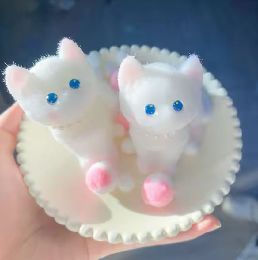 Soft Release Squeeze Cat Toy - Cat Animal Squishy Fidget Toy Kitten Lover Gift