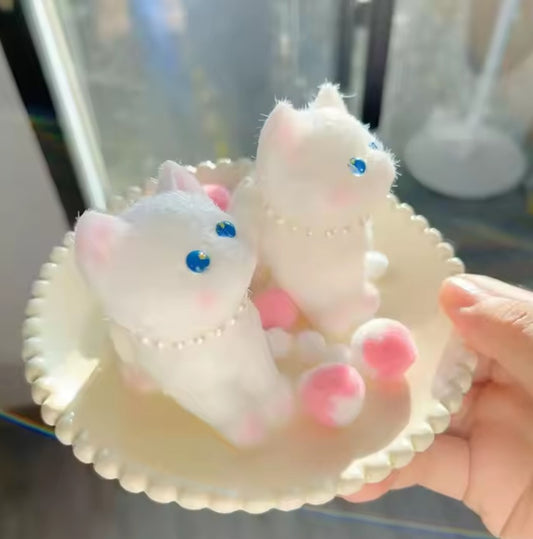 Soft Release Squeeze Cat Toy - Cat Animal Squishy Fidget Toy Kitten Lover Gift