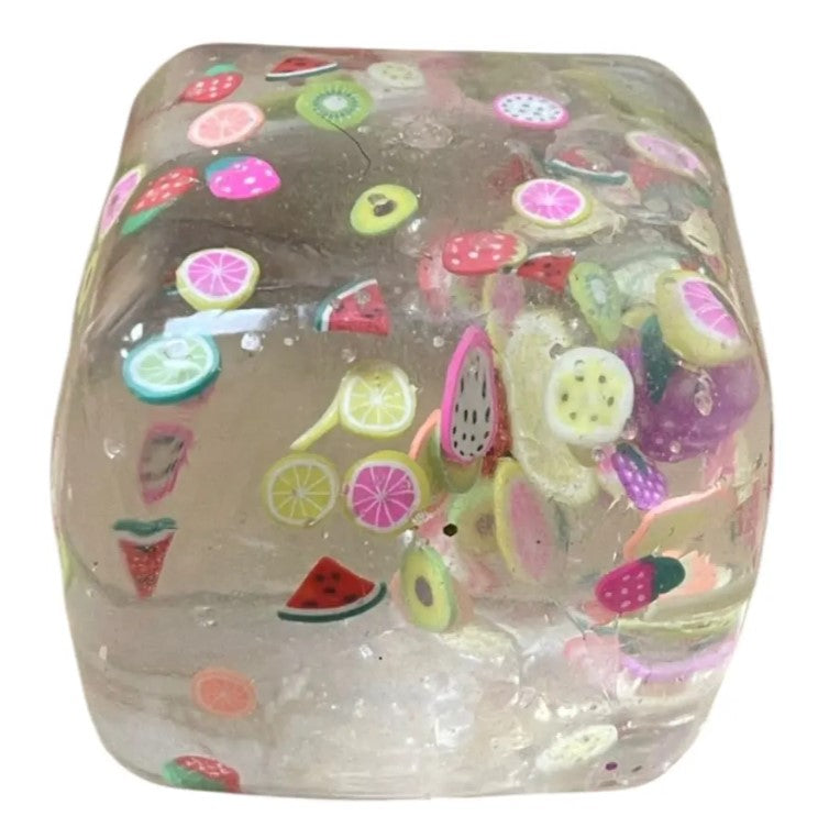 Tutti Frutti Gel-Filled Squishy Sugar Cube Sensory Fidget Toy