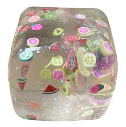 Tutti Frutti Gel-Filled Squishy Sugar Cube Sensory Fidget Toy