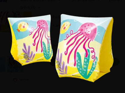 Intex Cute Marine Animals Fun & Colorful Arm Bands Inflatable Pool Toys for Kids