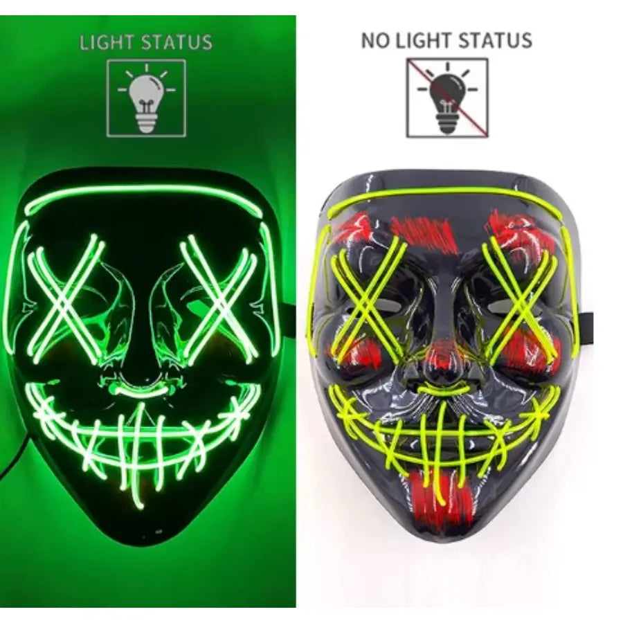 neon mask halloween costume,	