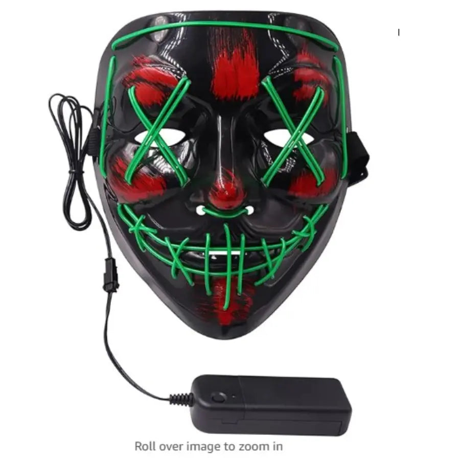 neon face mask halloween,	