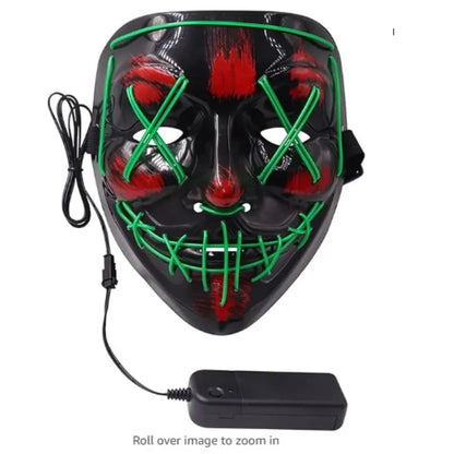neon face mask halloween,	