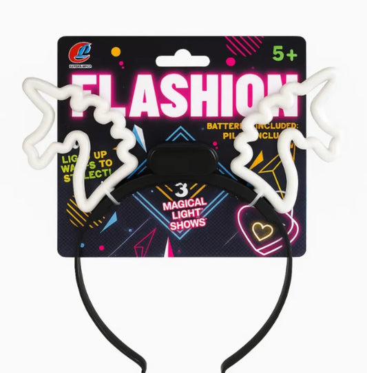 LED Unicorn Headband Light Up Kids Glowing Horn & Ears Party Toys