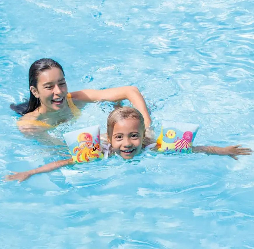 Intex Cute Marine Animals Fun & Colorful Arm Bands Inflatable Pool Toys for Kids