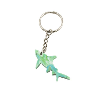 Beach Plastic Shark Keychain Ocean Themed Shark Toy Cute Animal Keyring for Kids