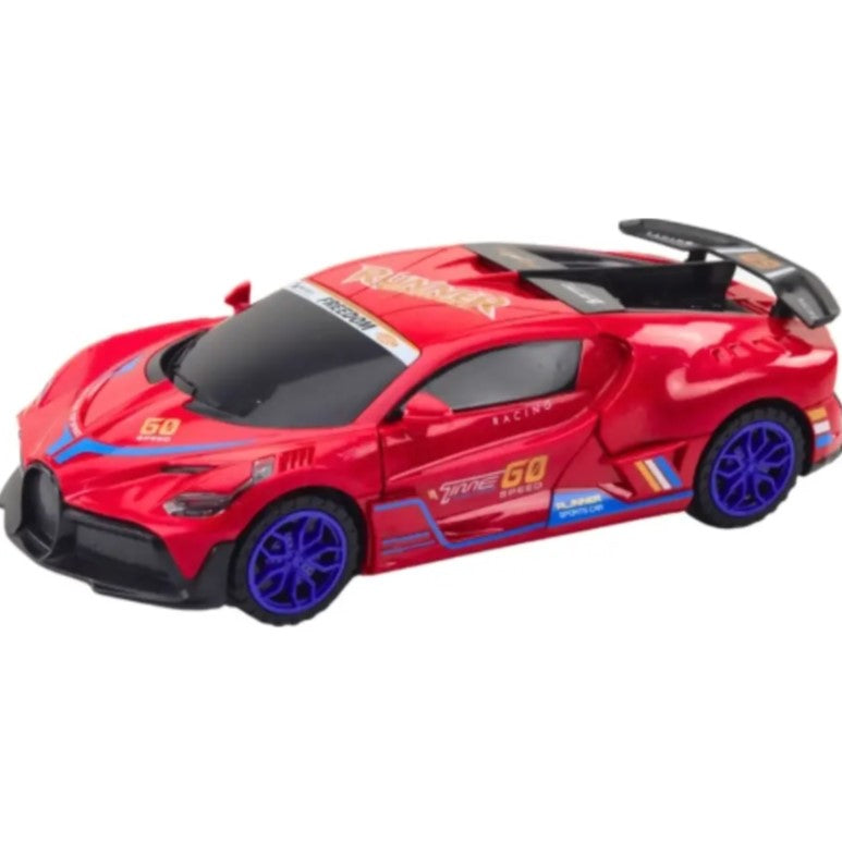 Transforming Toy Sports Car with Lights & Music Vehicle Kids Toy Gift for Fun