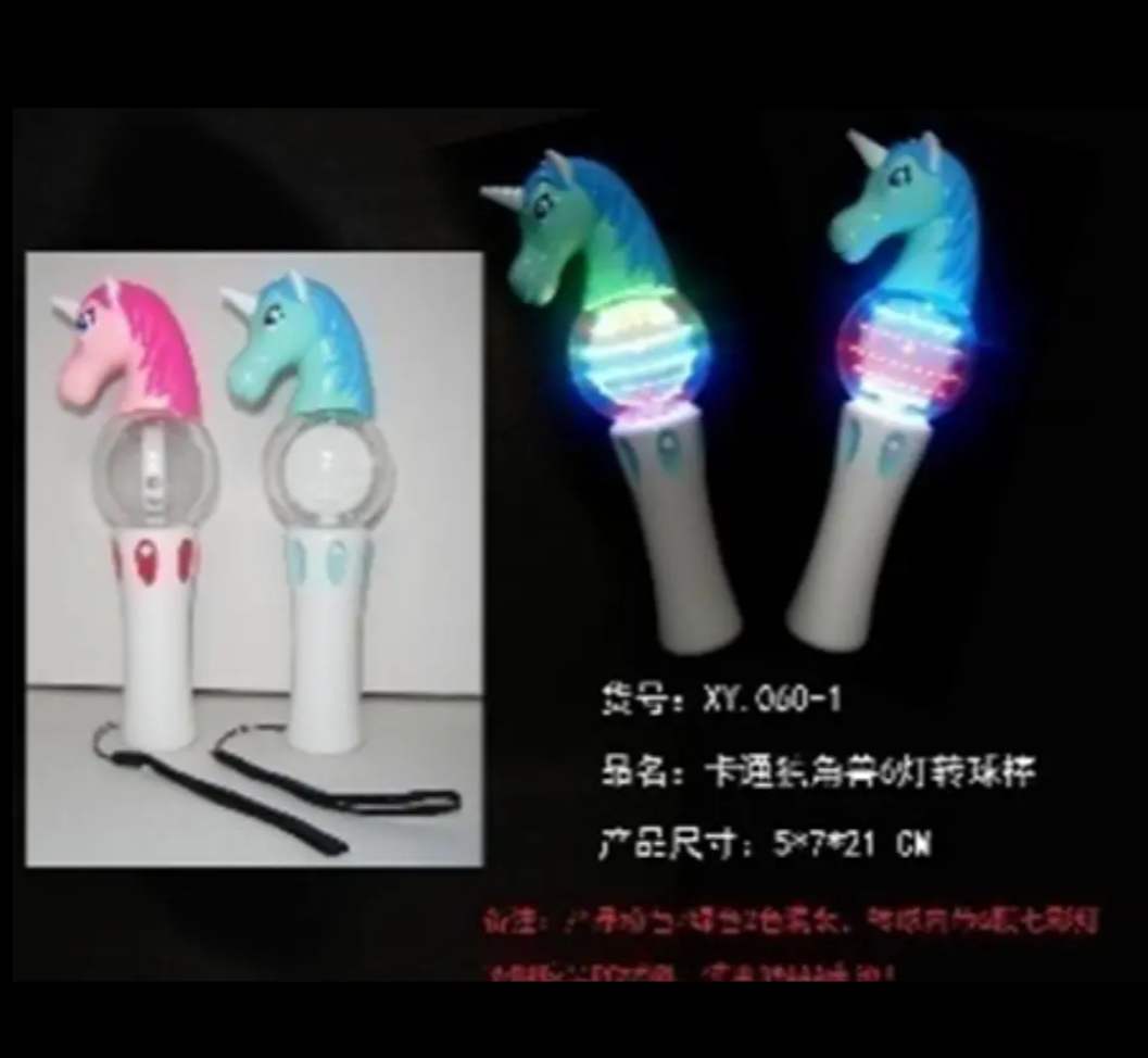 Unicorn Spinner Wand - Multi coloured Fun Light-Up Spinner, Sensory Delight
