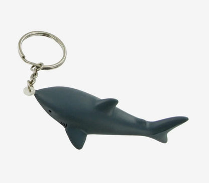 Beach Plastic Shark Keychain Ocean Themed Shark Toy Cute Animal Keyring for Kids
