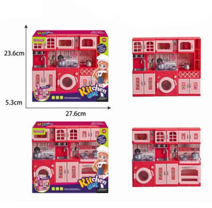 Mini Kitchen Play Set for Kids – Realistic Cooking Toy for Creative Fun