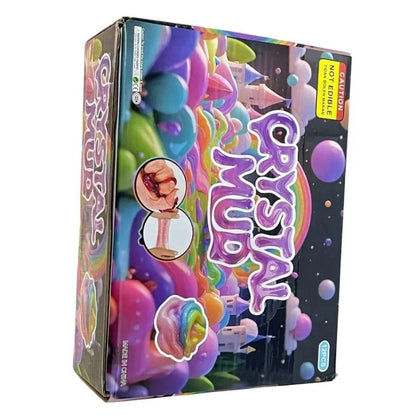 Crystal Mud with Small Doll for Kids - Soft Stretchy Toy Sparkling Diy Fun