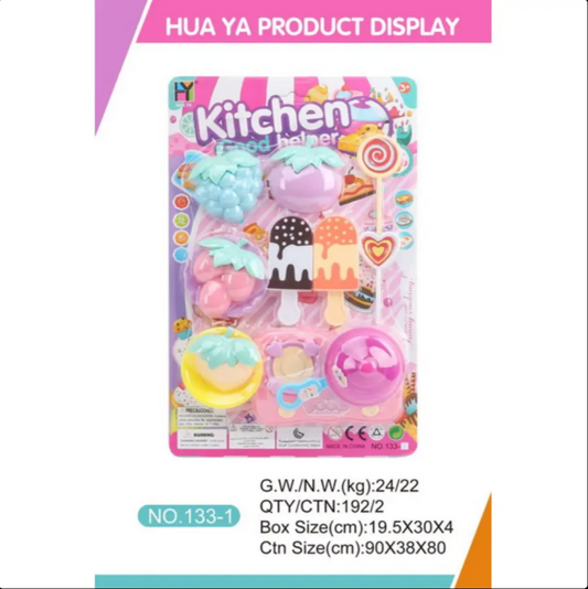 Kitchen Dessert Play Set- Kids Toy Dessert Cart for Encourages Imaginative Play