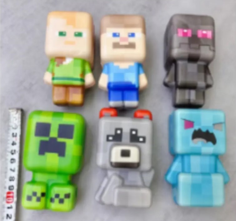 Minecraft Figure Kids Toys 6 Piece Squish Game Set Slow Rising Squishys