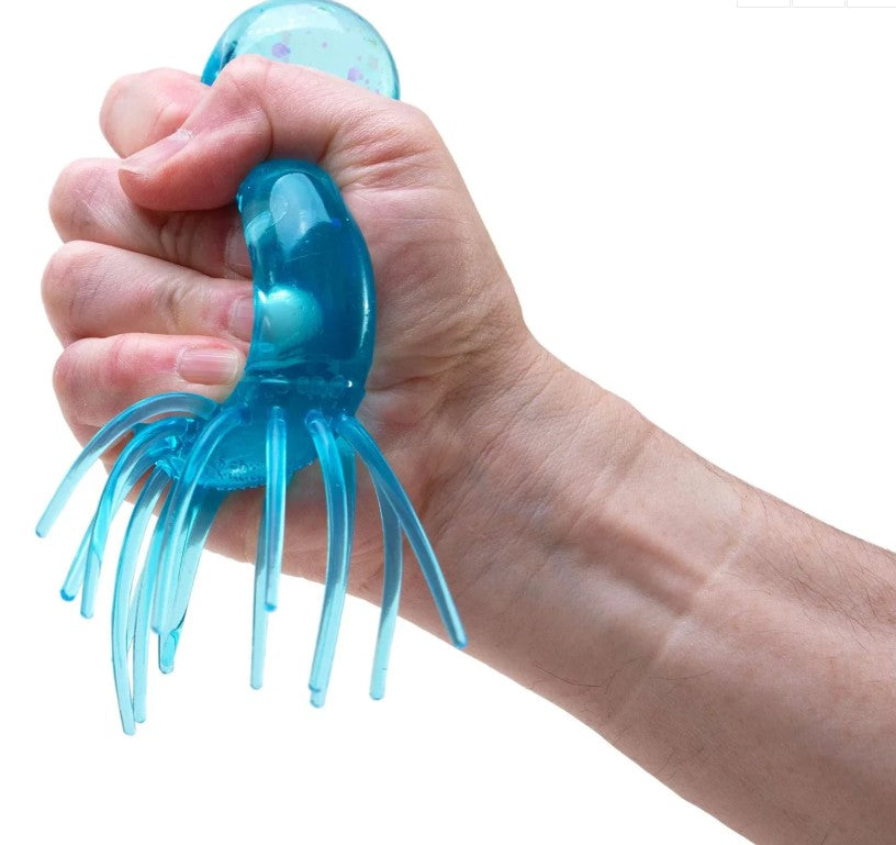 Jelly Squish Glitter Jellyfish Squishy Toy with Stretchy Tentacles