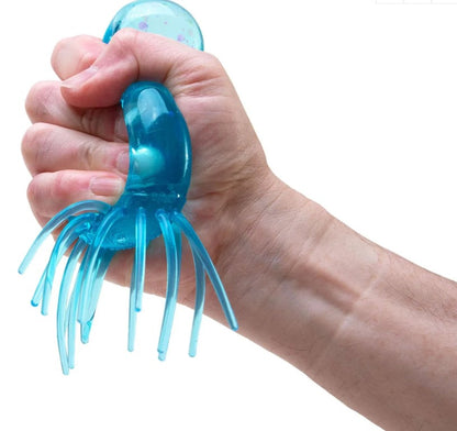 Jelly Squish Glitter Jellyfish Squishy Toy with Stretchy Tentacles