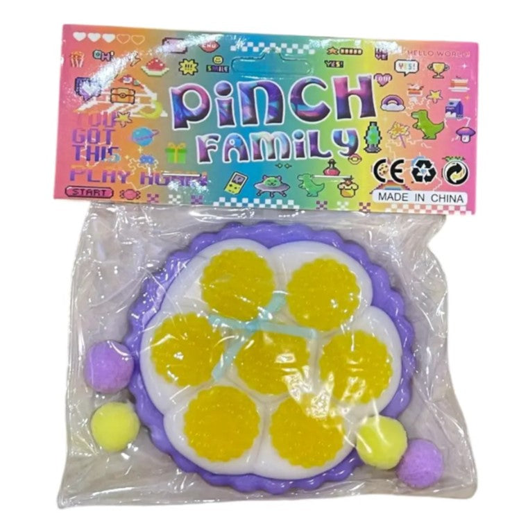 Cheese Cake Taba Squishy Set with Pompom 16pcs Stress Reliever Fun Toys for Kids