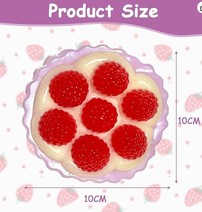 Cheese Cake Taba Squishy Set with Pompom 16pcs Stress Reliever Fun Toys for Kids
