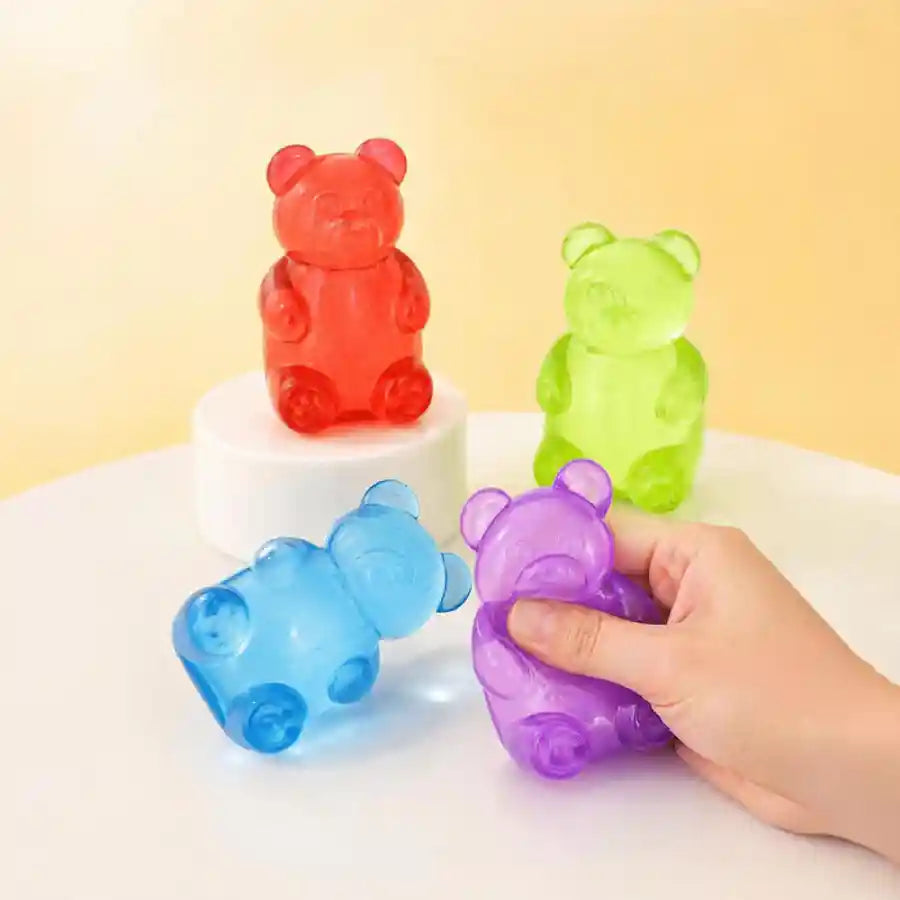 Gummy bear squishy slow rising sensory fidget stress relief toy assorted colours UK
