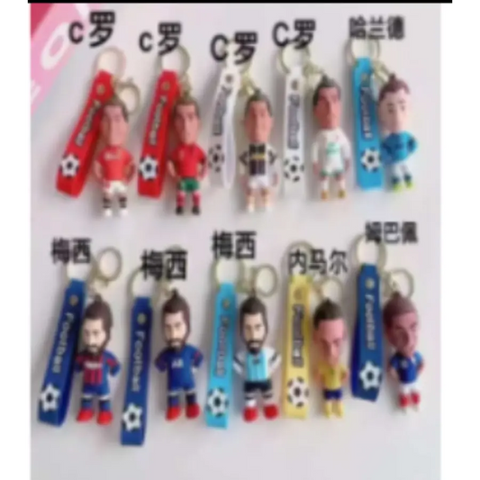 Soccer Star Figure Keyrings for kids and football lovers