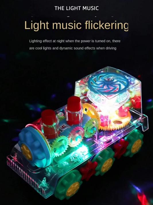 Transparent Electric gear train, Battery Operated with Lights & Sounds