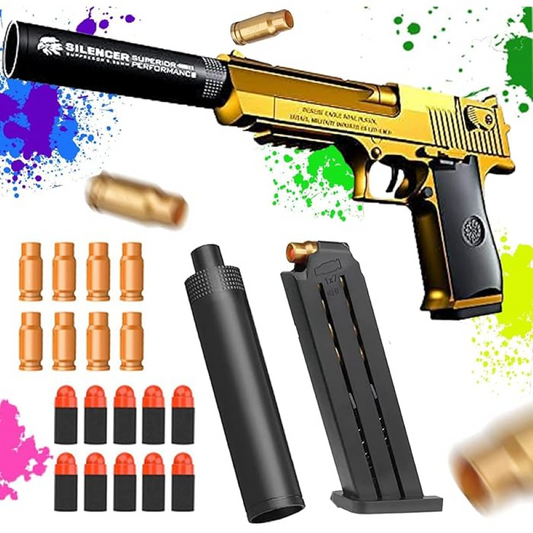 Desert Eagle Toy Gun - Realistic Soft Bullet Gun for Safe Play