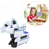 2-in-1 Transforming Train Robot Toy with Lights & Sounds | Budget Store UK