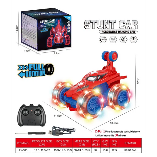 Stunt Car Acrobatic Dancing Car with 360° Spins & LED Lights