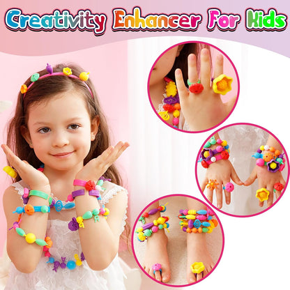Colourful beads jewellery making kit for kids