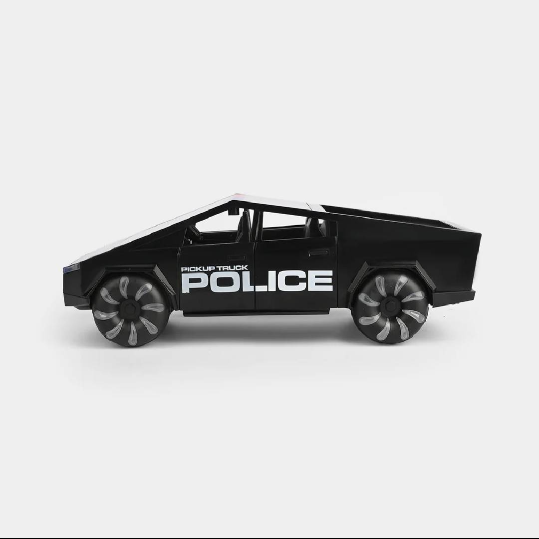 electric police pickup truck toy with lights sound spray LED wheels stunt action kids vehicle UK