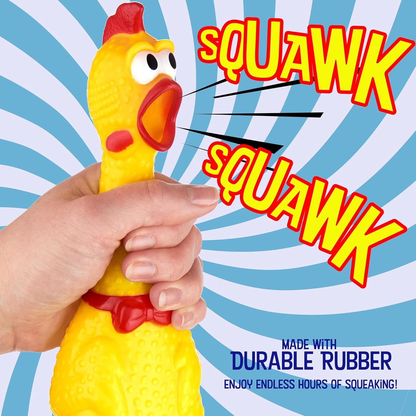 Funny squeaky chicken toy for kids and adults