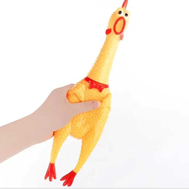 Rubber chicken toy UK funny squeaky toy